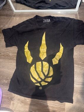 NBA Black T-Shirt with Gold Raptors Claw Graphic